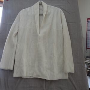 Benedicta Italian Cashmere Blend Minimalist Cardigan | Size S | Quiet Luxury